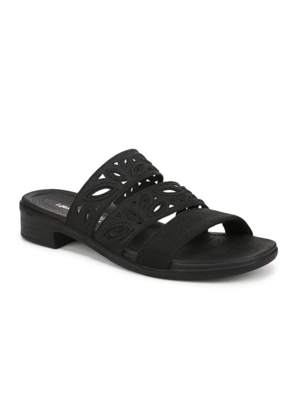 LifeStride x BZees Poppy Cutout Slide Sandals Black Women's - 6W